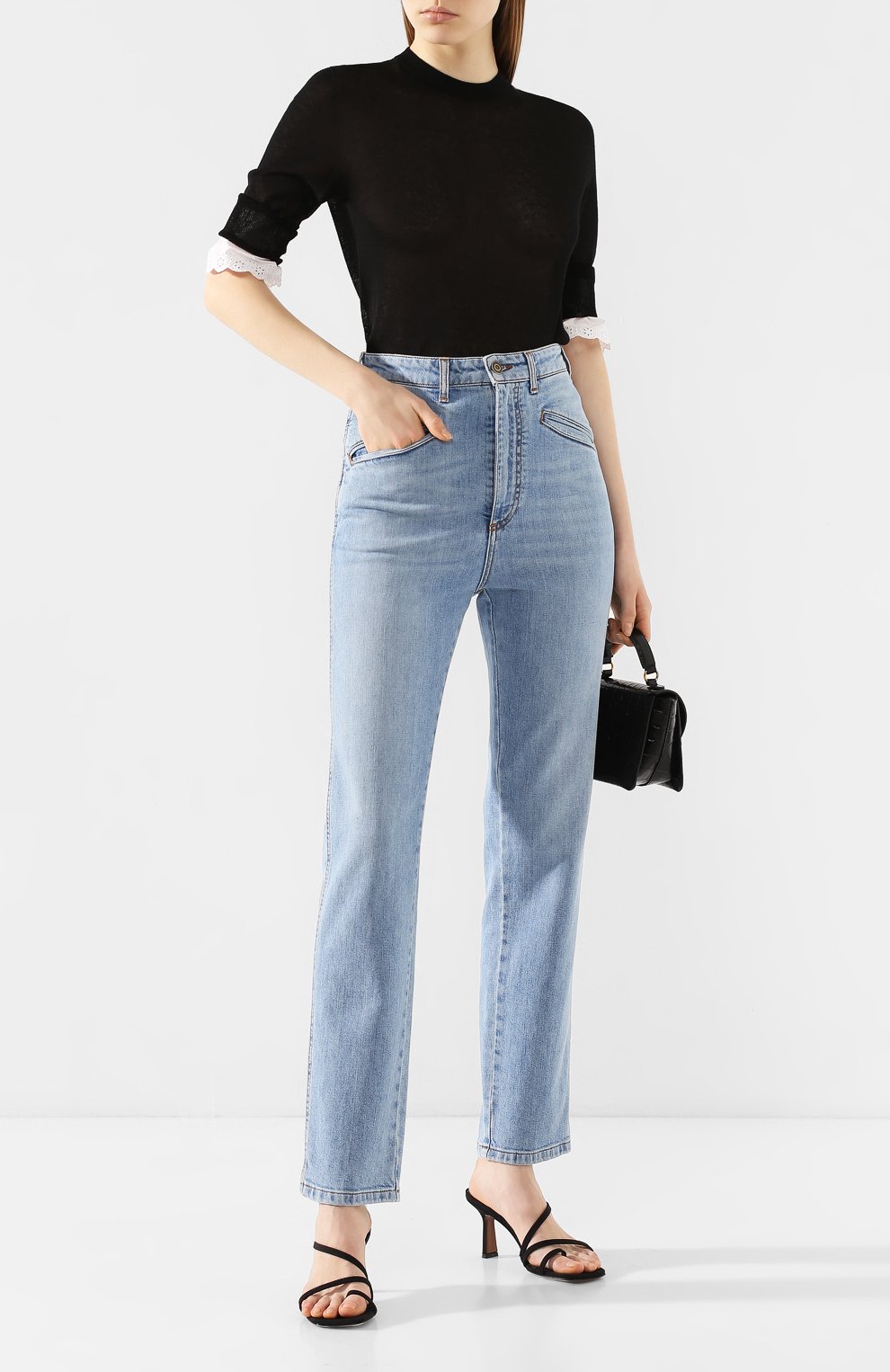 Пуловер из вискозы PHILOSOPHY DI LORENZO SERAFINI черного цвета по цене 29950 руб., арт. V0925/706, фото 2 Пуловер из вискозы PHILOSOPHY DI LORENZO SERAFINI, арт. V0925/706, фото 2