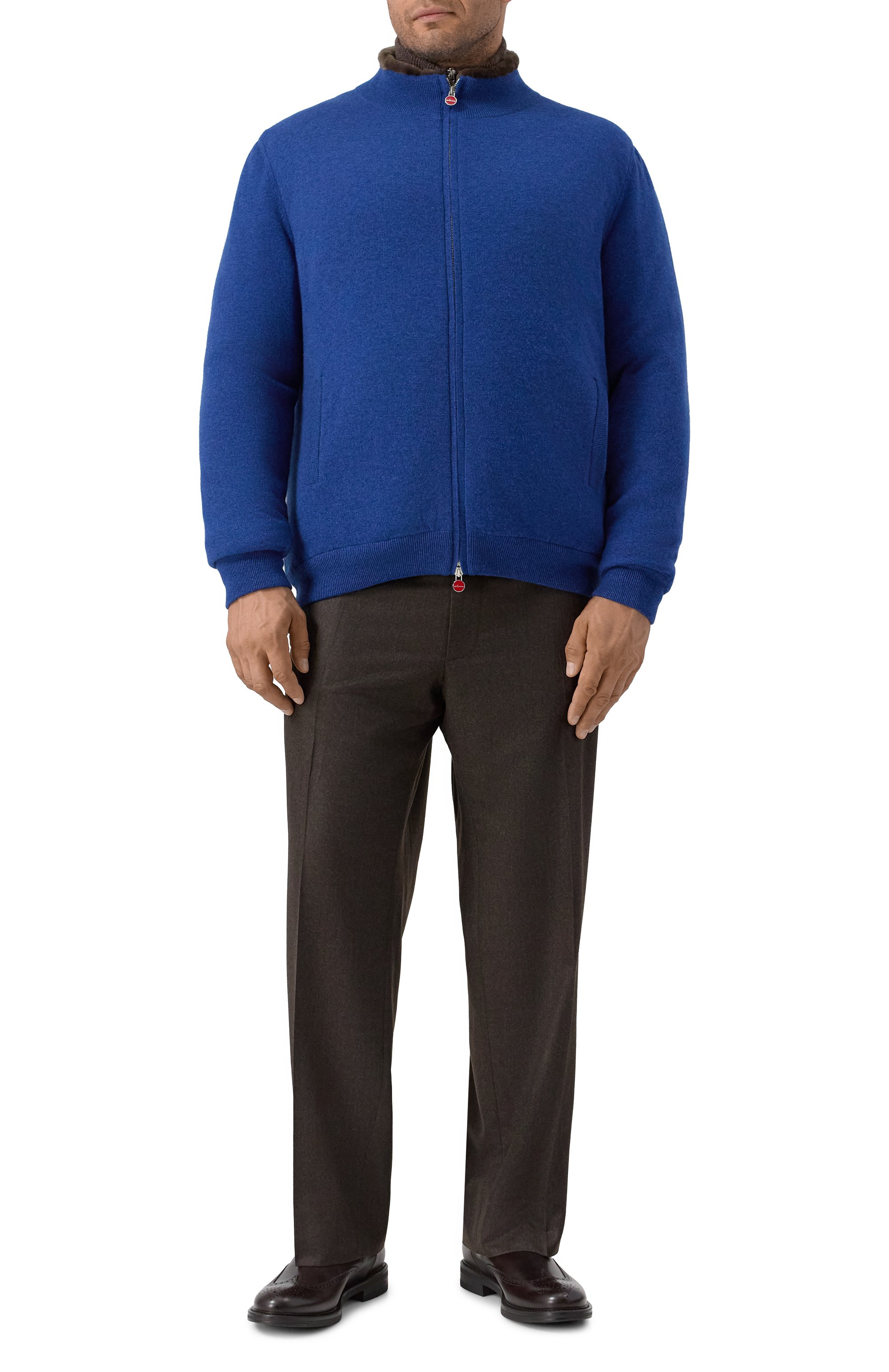 Кашемировый кардиган с подкладкой из овчины KITON, арт. UMK1489S182, фото 2