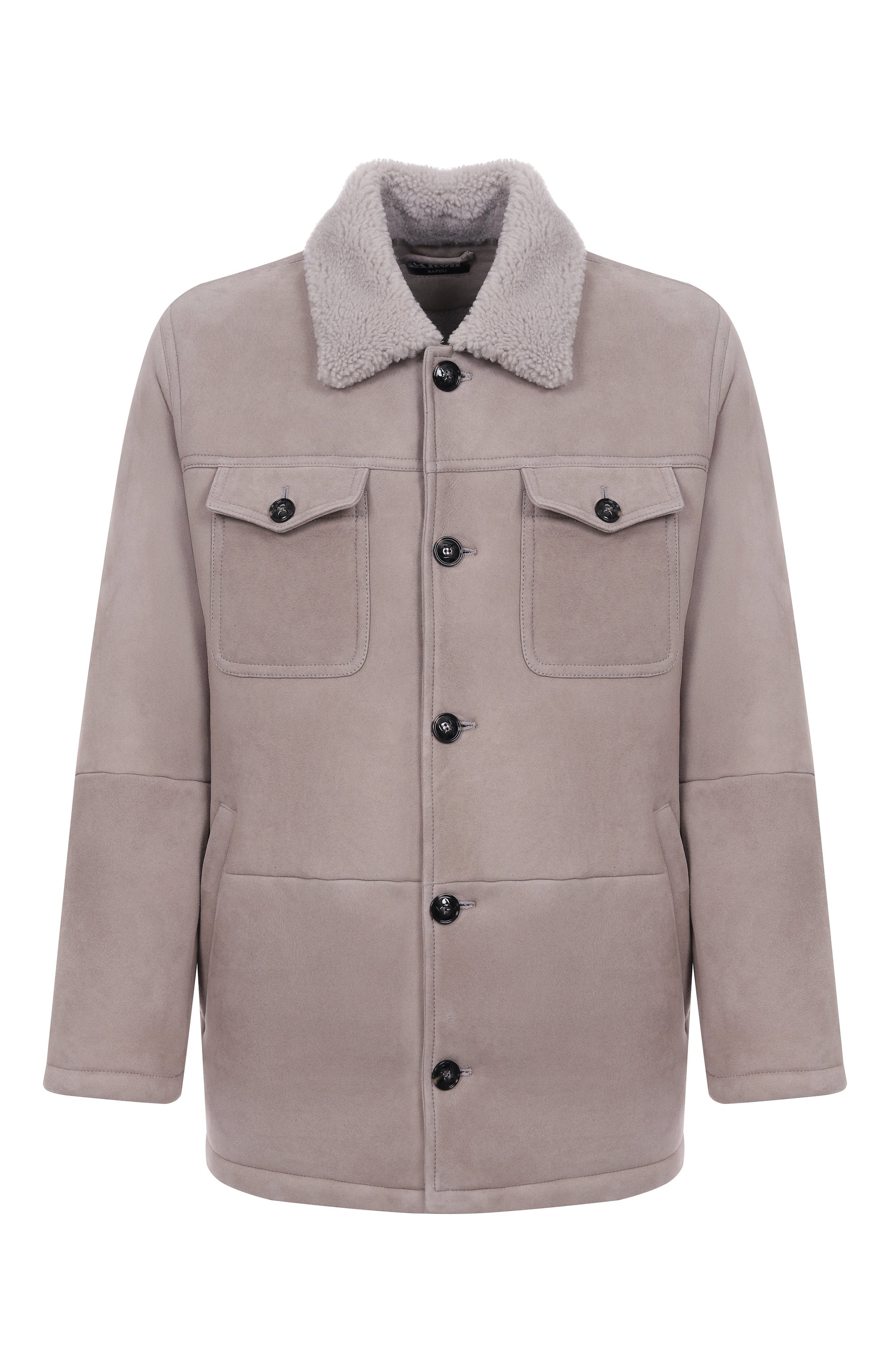 Дубленка из овчины KITON светло-серого цвета по цене 1470000 руб., арт. UW2247V0418H08, фото 1 Дубленка из овчины KITON, арт. UW2247V0418H08, фото 1