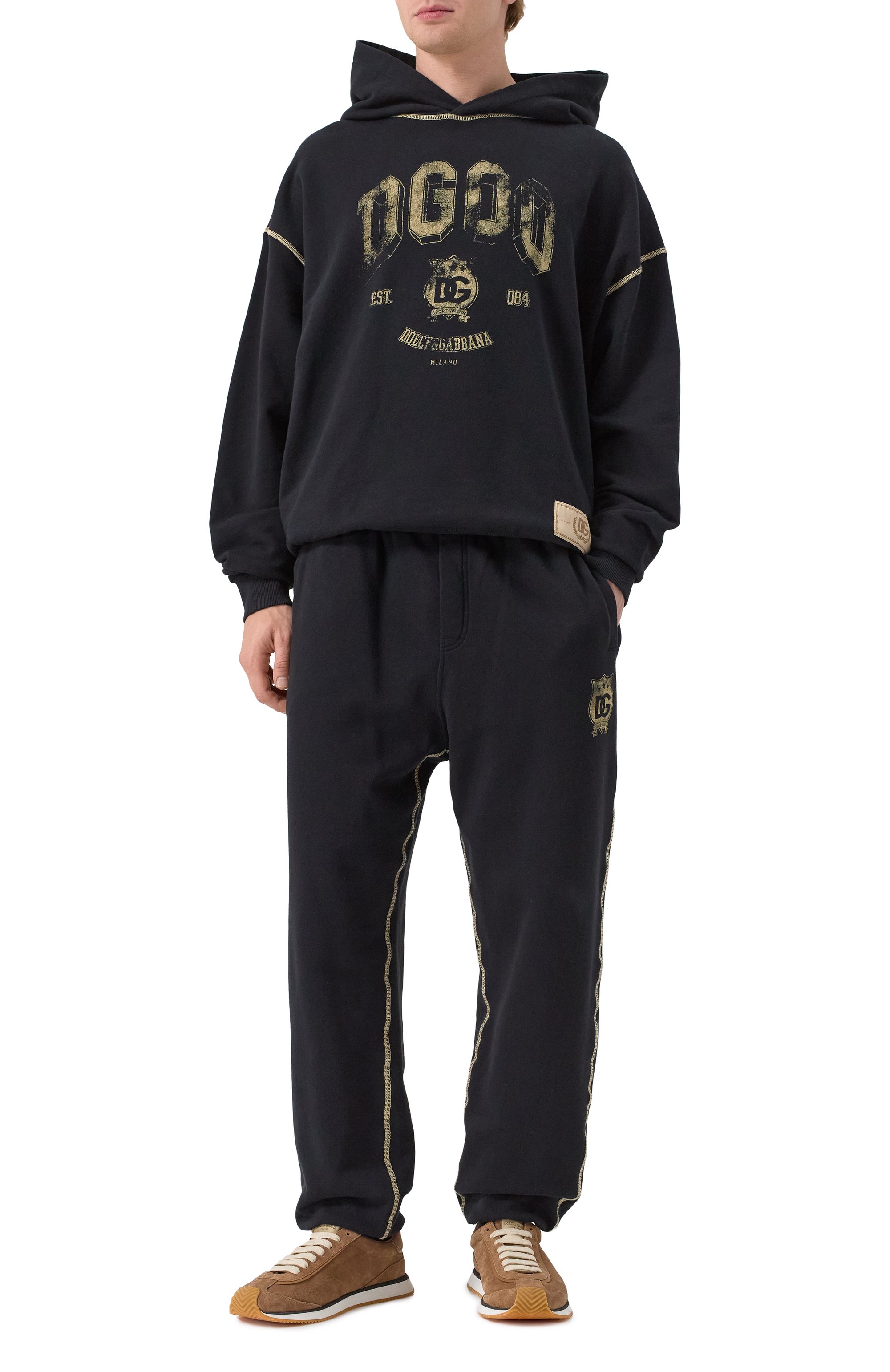 Хлопковые джоггеры DOLCE & GABBANA, арт. GV3CXT/G7NQD, фото 2