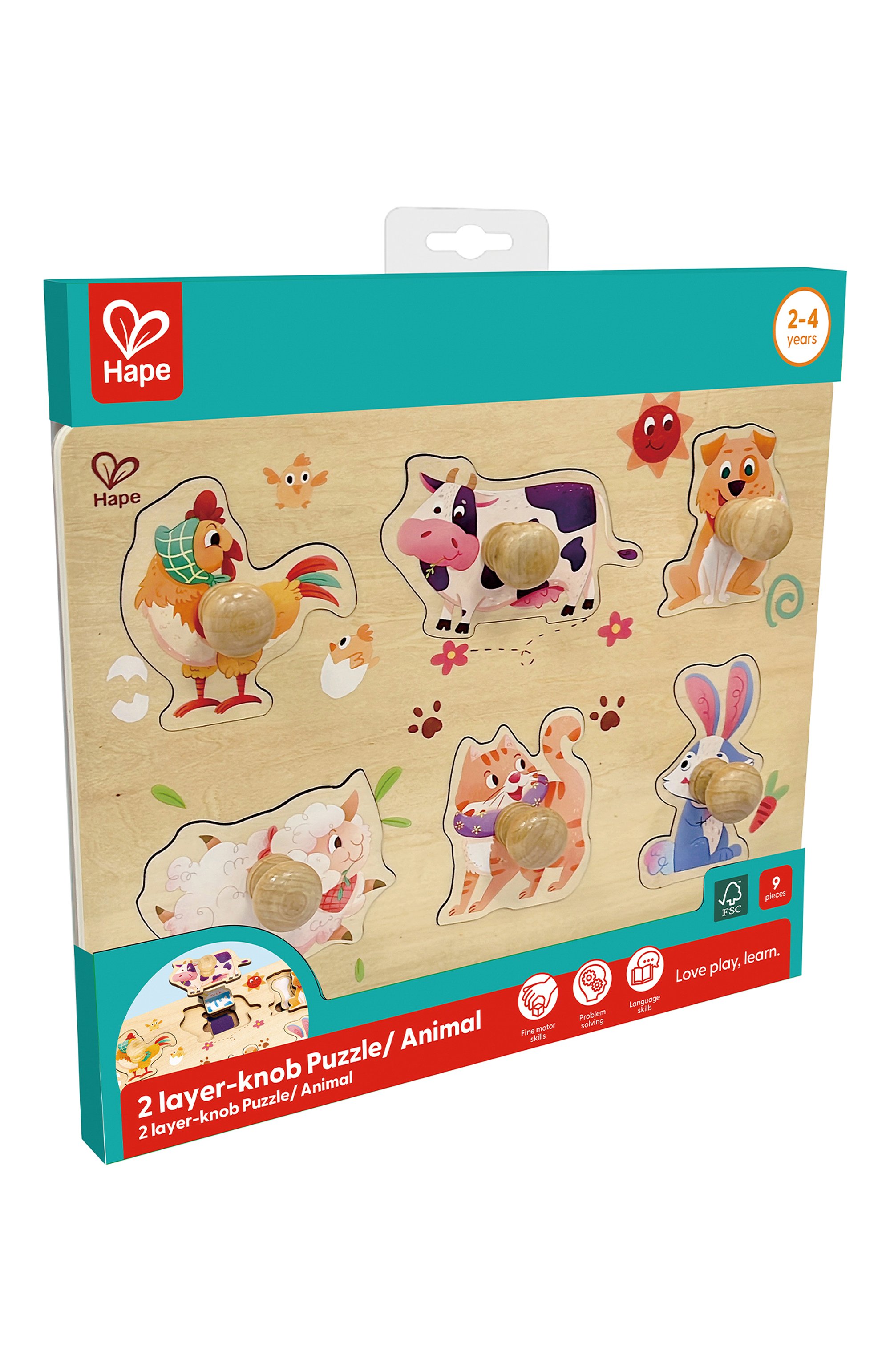 Развивающая игрушка-пазл фермерский дворик HAPE, арт. E1655_HP, фото 1