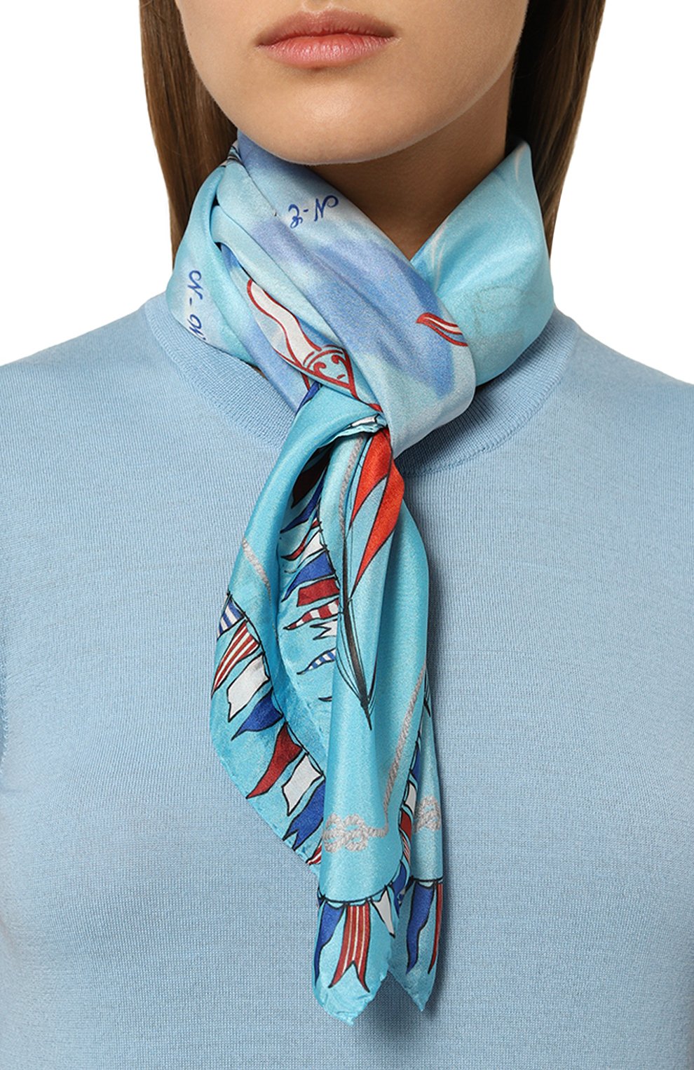 Шелковый платок алые паруса GOURJI, арт. 91120537/4451172, фото 2