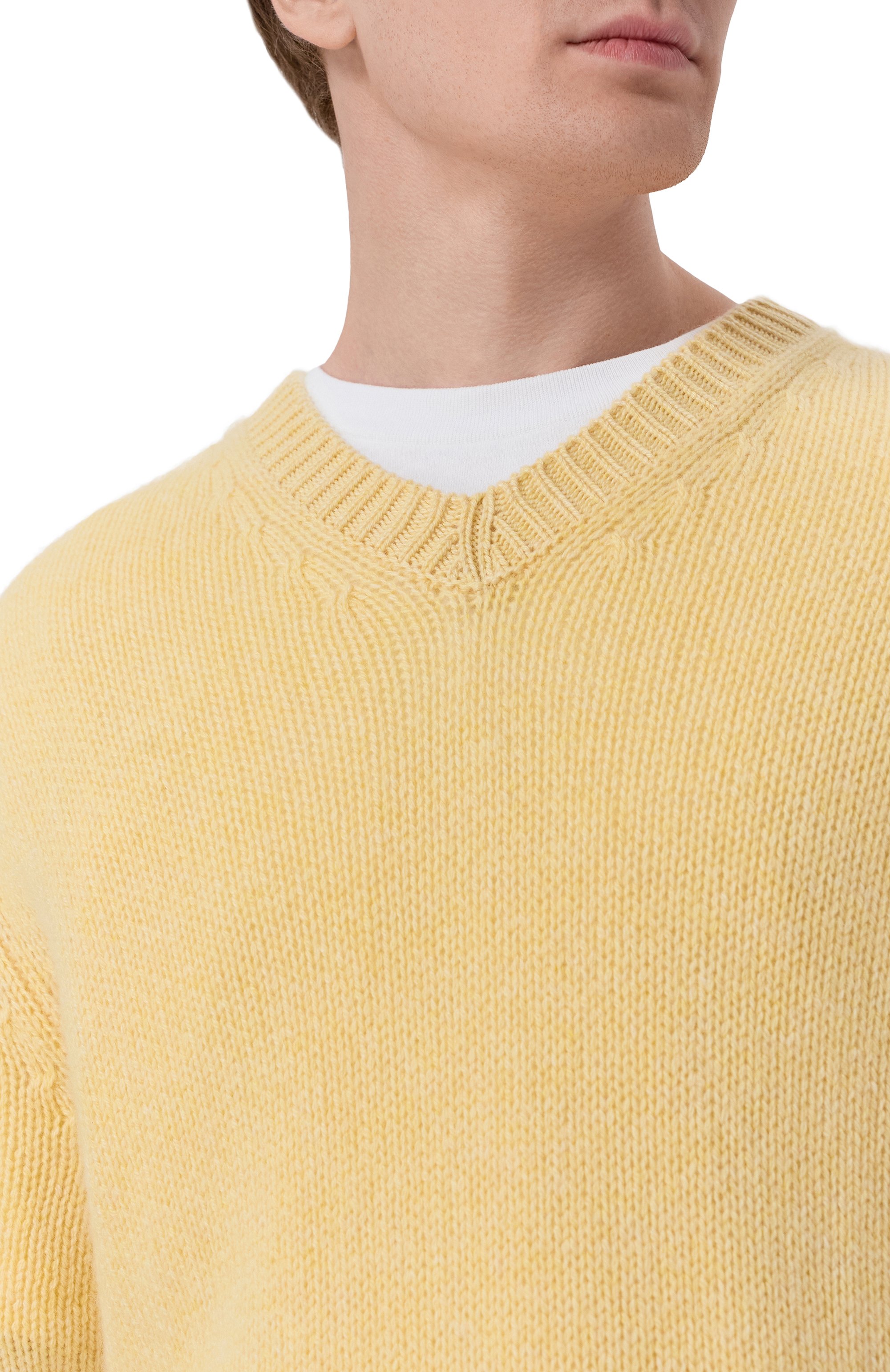 Кашемировый свитер BOTTEGA VENETA желтого цвета по цене 231500 руб., арт. 862739/V63P0, фото 5 Кашемировый свитер BOTTEGA VENETA, арт. 862739/V63P0, фото 5