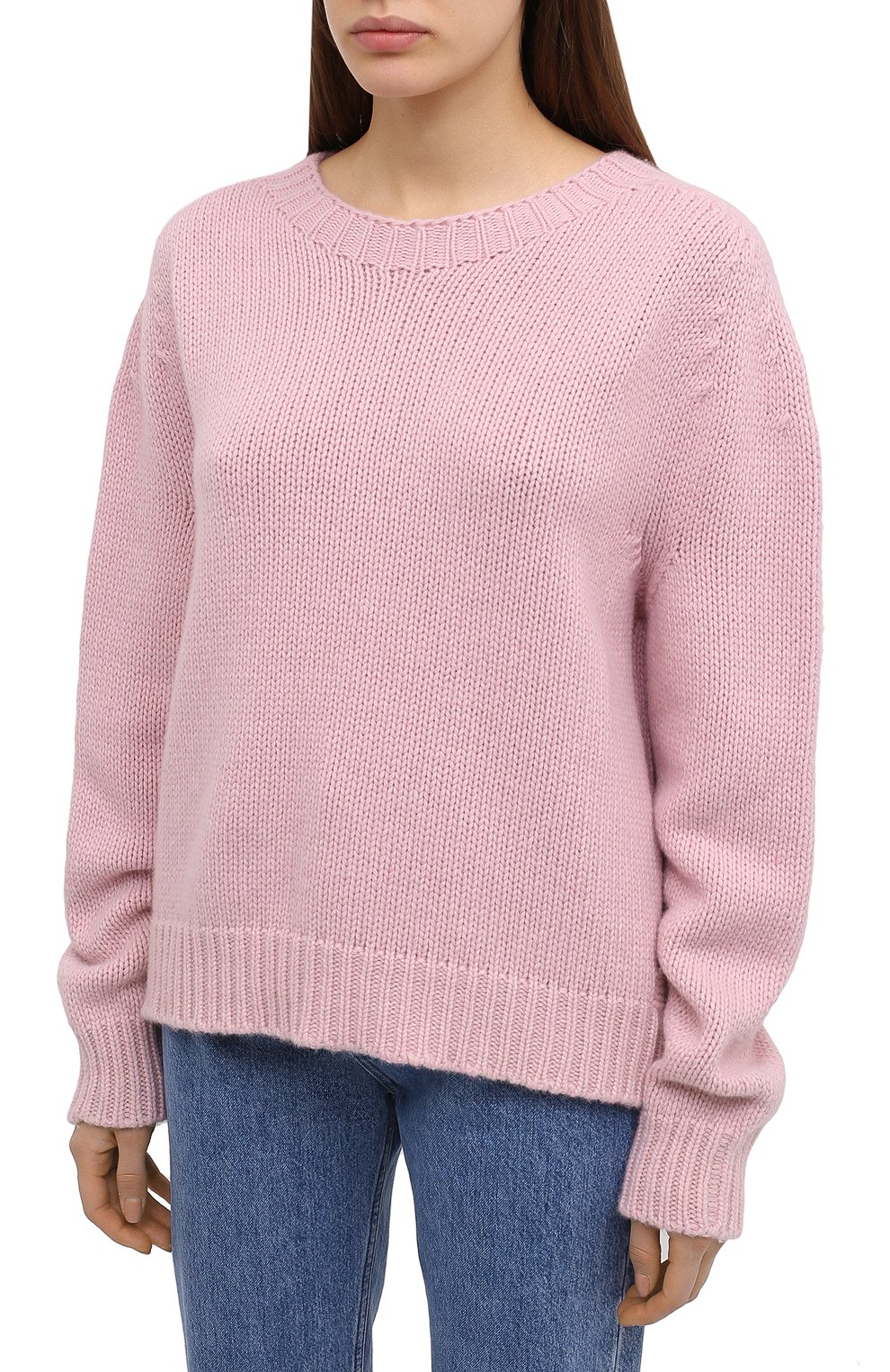 Кашемировый свитер LANVIN светло-розового цвета по цене 111000 руб., арт. RW-T0694M-MR06-H20, фото 3 Кашемировый свитер LANVIN, арт. RW-T0694M-MR06-H20, фото 3