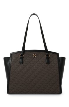 Женский сумка-тоут chantal large MICHAEL MICHAEL KORS темно-коричневого цвета, арт. 30F2G7CT3B | Фото 1 (Сумки-технические: Сумки-шопперы; Материал: Натуральная кожа; Материал сплава: Проставлено; Драгоценные камни: Проставлено; Размер: large)