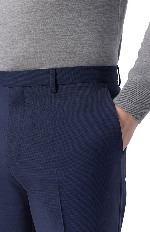 Шерстяные брюки HUGO 50558206 Синий  50558206 Фото 5