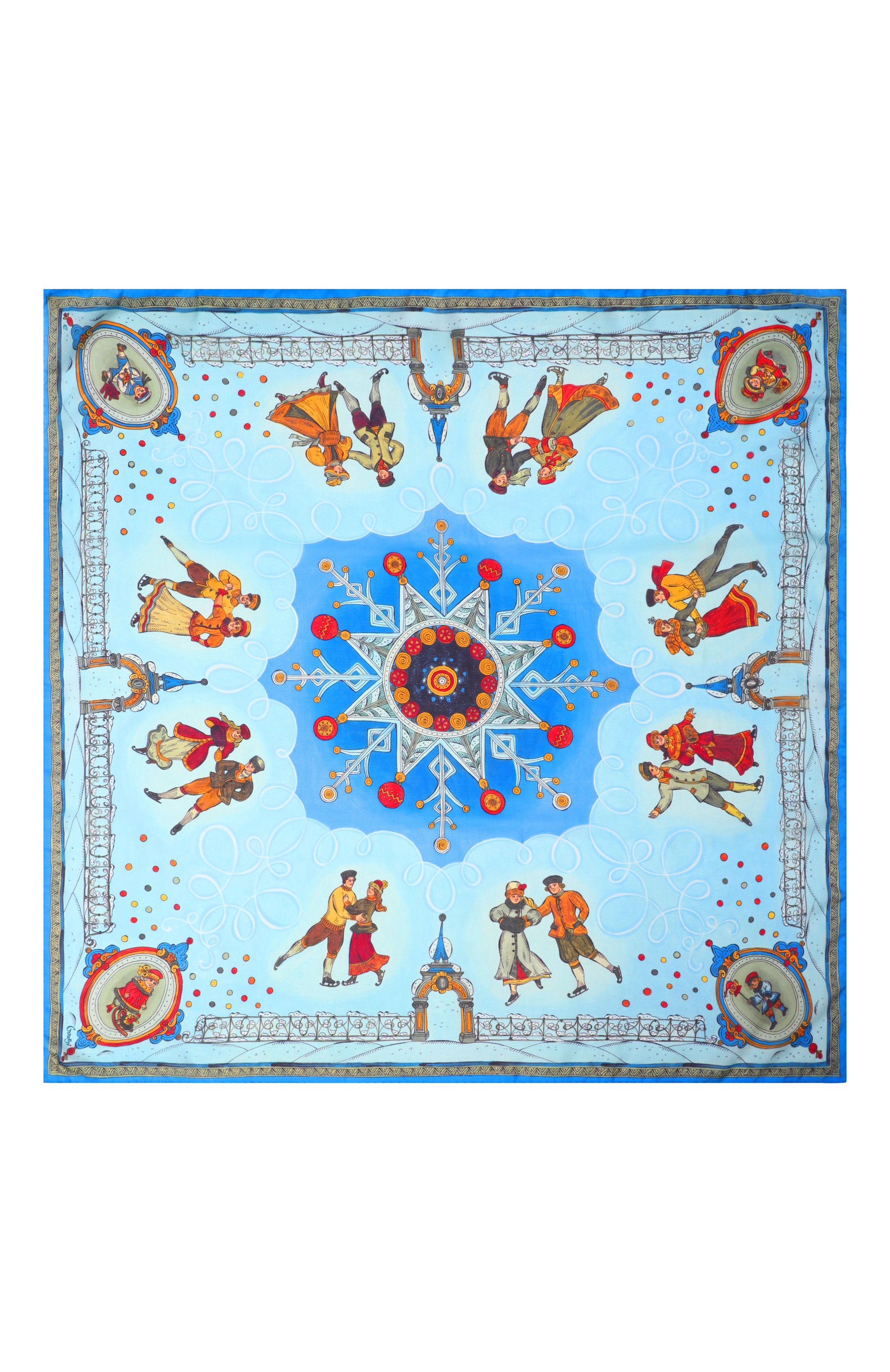 Шелковый платок на катке GOURJI, арт. 91144437/4461172, фото 4