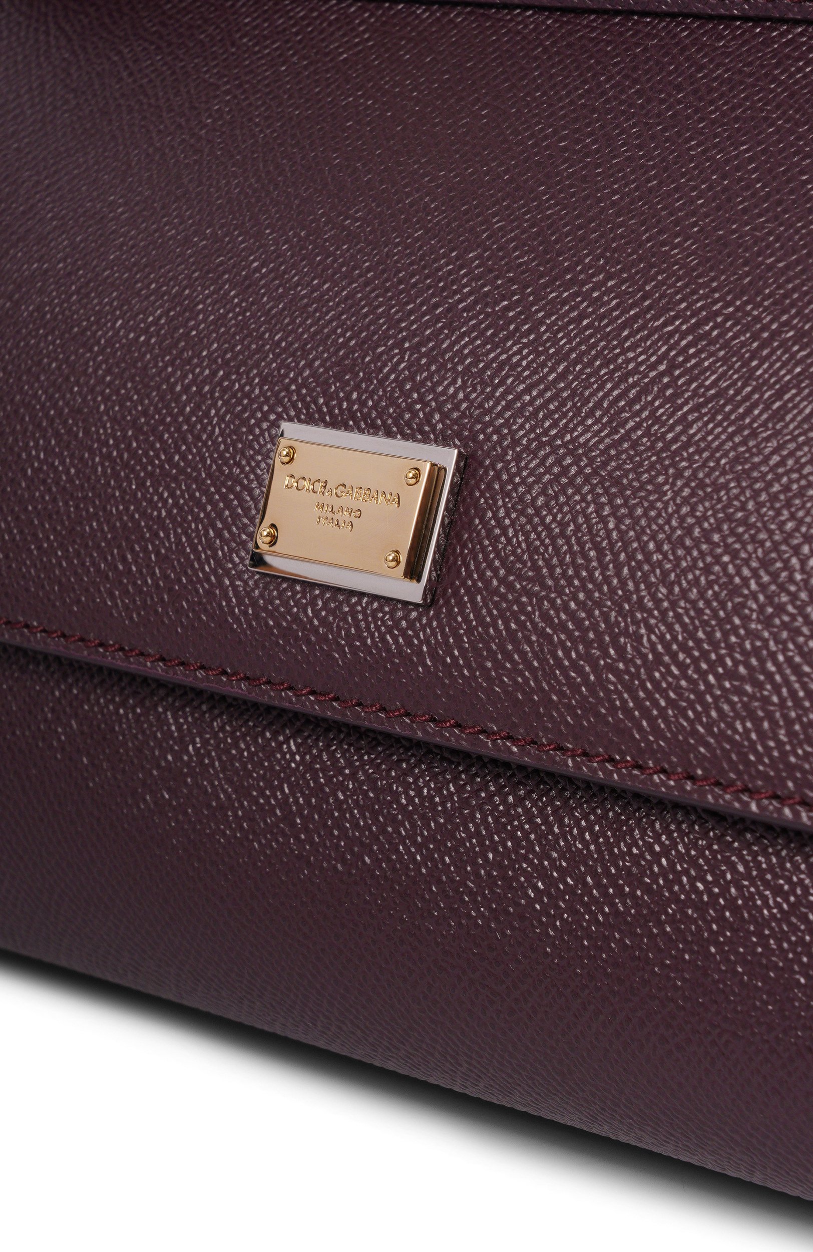 Сумка sicily DOLCE & GABBANA бордового цвета по цене 145200 руб., арт. BB7652/B1001_1, фото 6 Сумка sicily DOLCE & GABBANA, арт. BB7652/B1001_1, фото 6