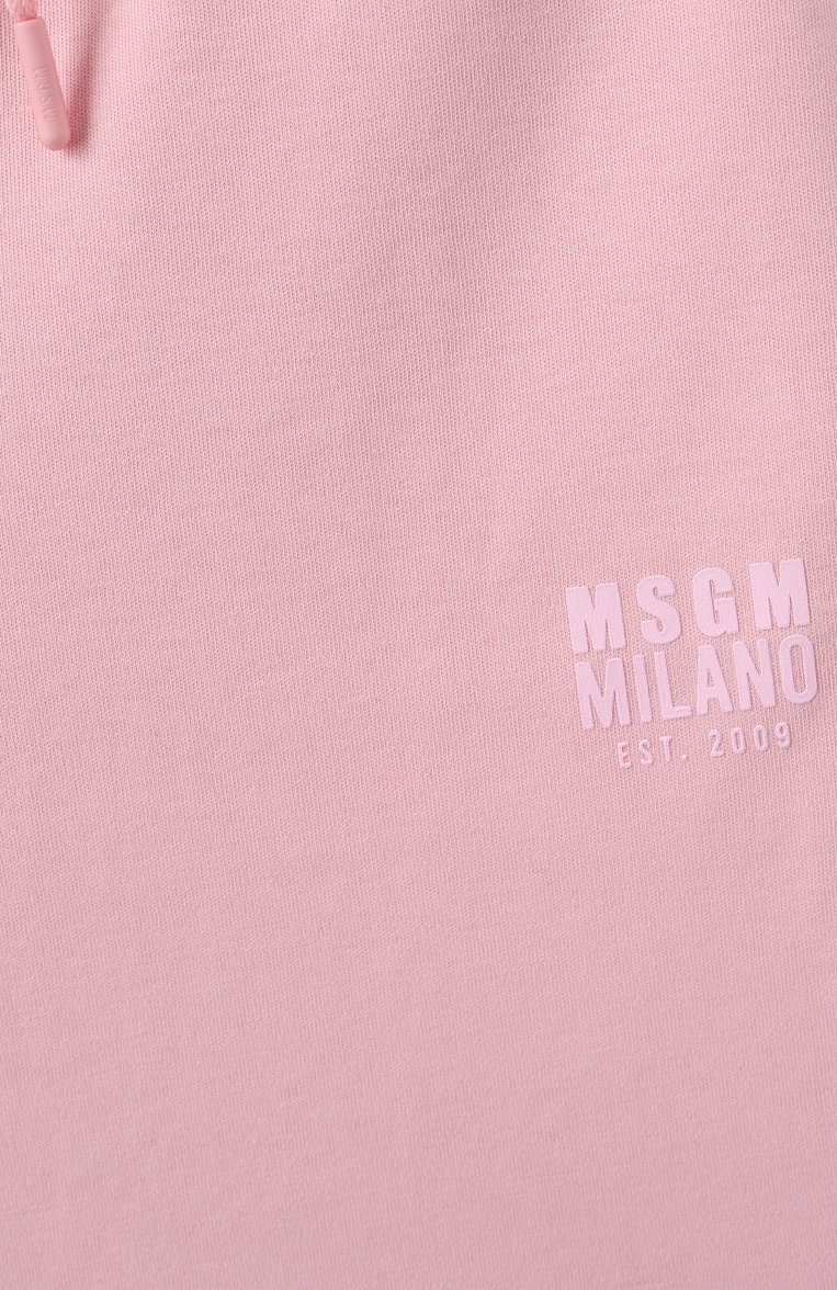 Детские хлопковые шорты MSGM KIDS светло-розового цвета, арт. S5MSJUBE173 | Фото 3 (Нос: Не проставлено; Случай: Повседневный; Мальчики Кросс-КТ: Шорты-спорт; Материал внешний: Хлопок; Ростовка одежда: 6 лет | 116 см, 16 лет | 164 см, 8 лет | 128 см, 12 лет | 152 см, 10 - 11 лет | 140 - 146см)