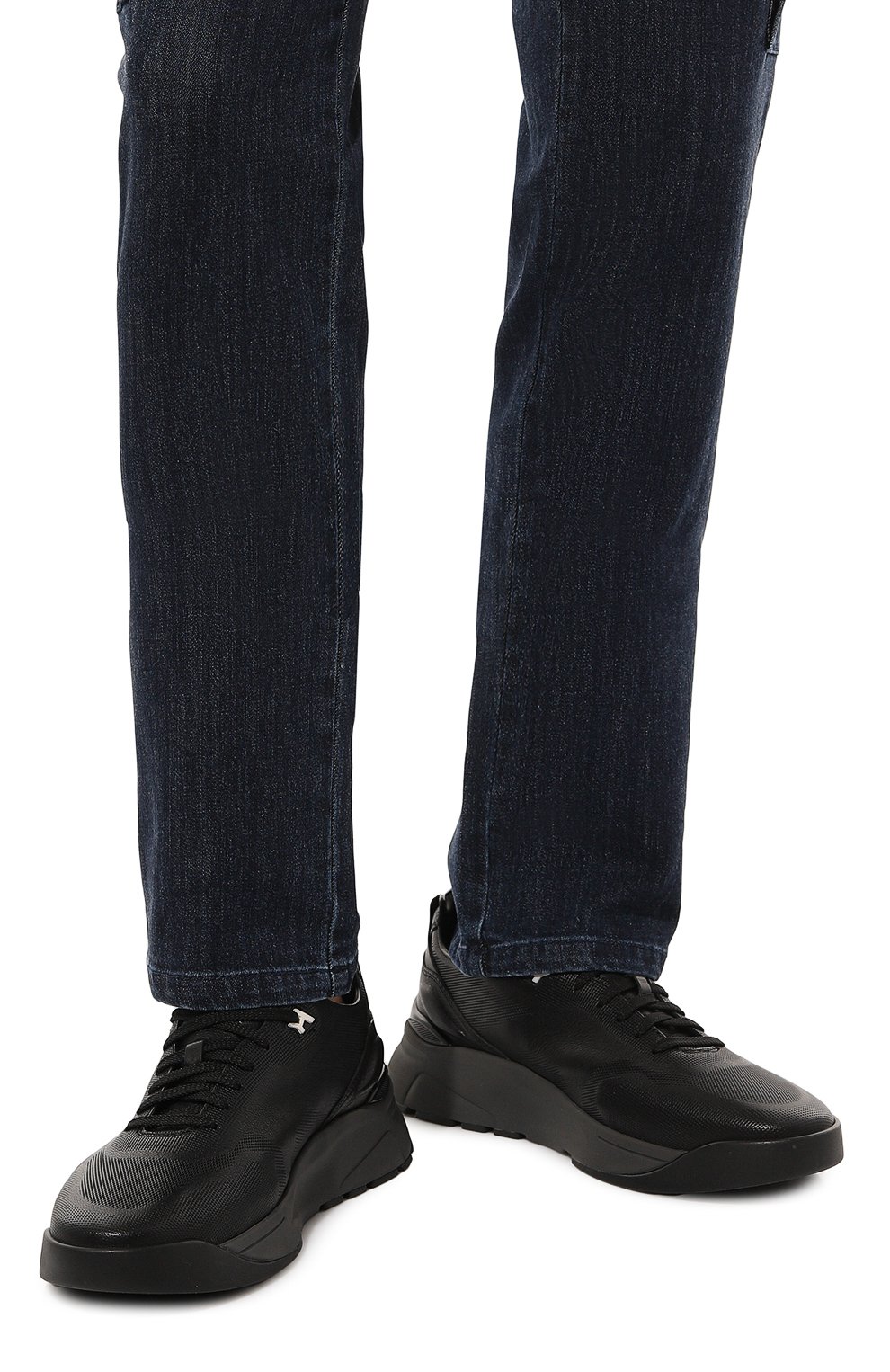 Кожаные кроссовки hy-run SANTONI, арт. MBHG22012ANETATF, фото 3