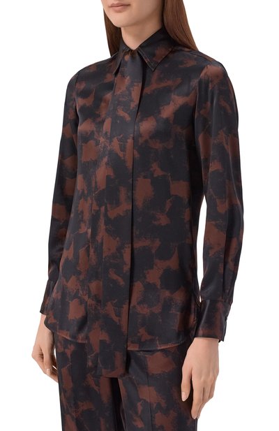 Атласная рубашка KITON разноцветного цвета по цене 165500 руб., арт. D48407K0584I, фото 3 Атласная рубашка KITON, арт. D48407K0584I, фото 3