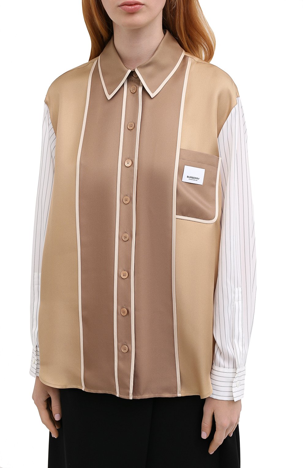 Шелковая рубашка BURBERRY, арт. 4566940, фото 3