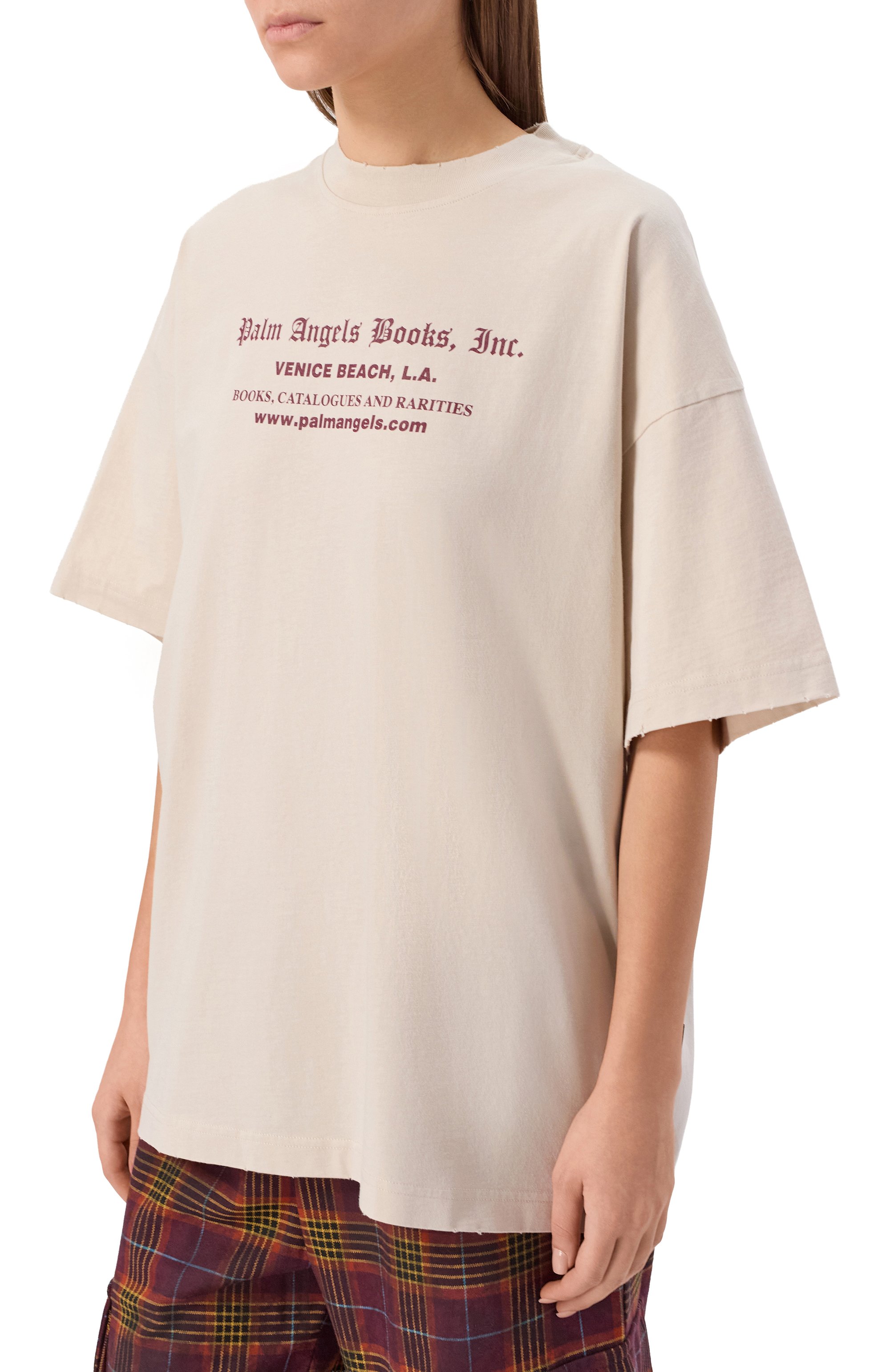 Хлопковая футболка PALM ANGELS, арт. PWAA07BF25JER007, фото 3