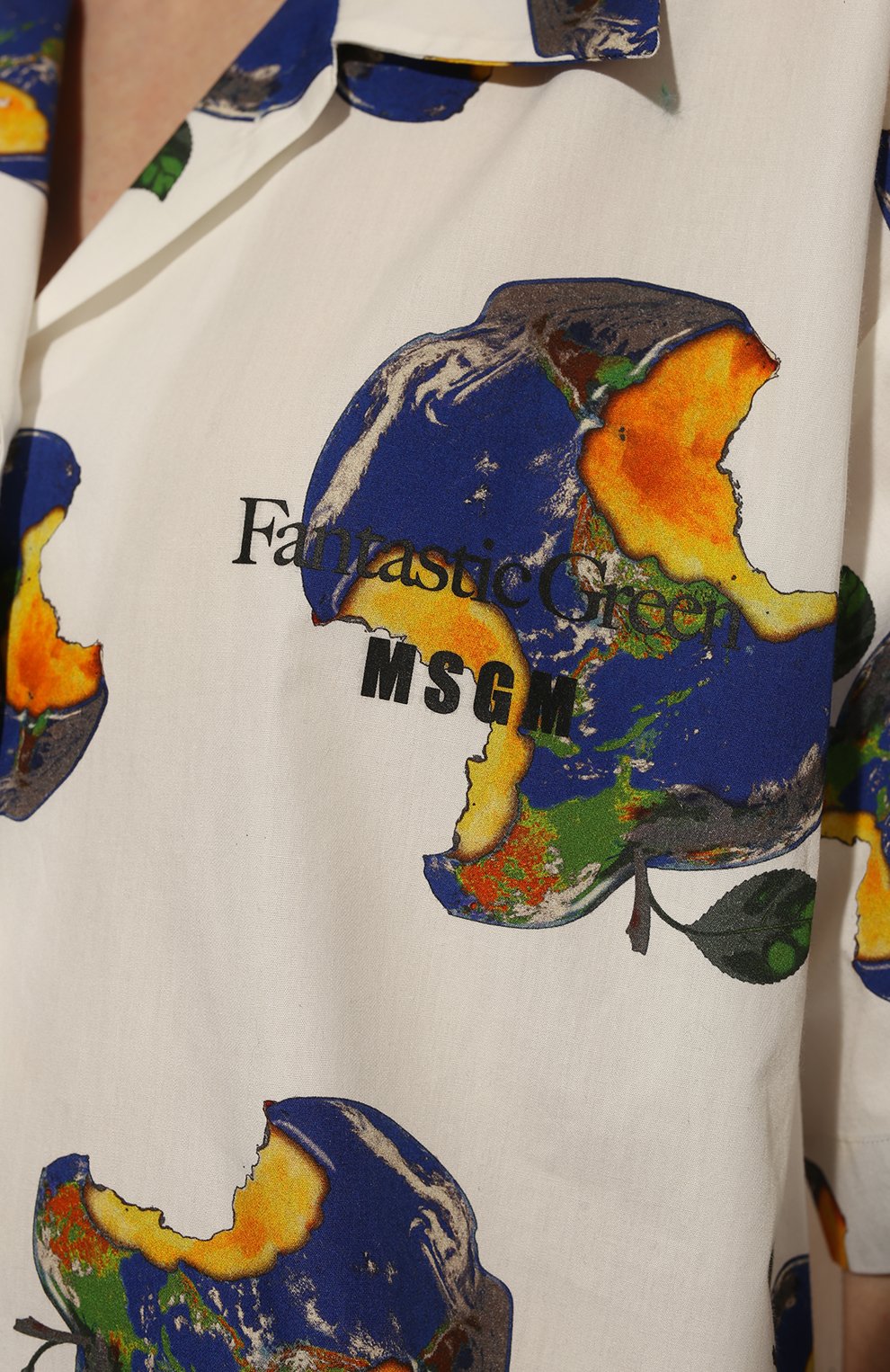 Хлопковая рубашка MSGM, арт. 3241MDE91 227190, фото 5