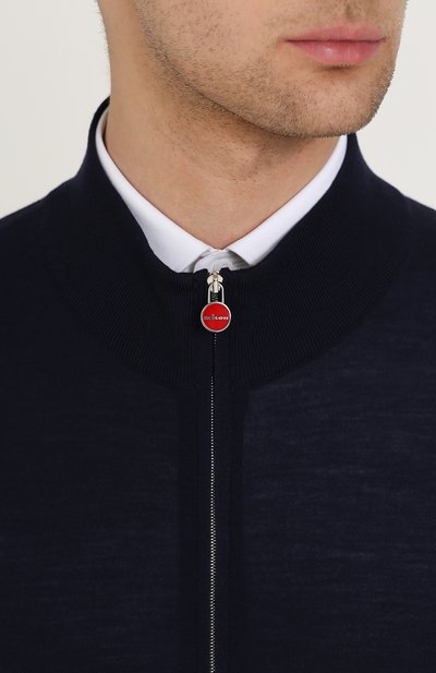Шерстяной кардиган на молнии с воротником-стойкой KITON, арт. UK863/9, фото 5