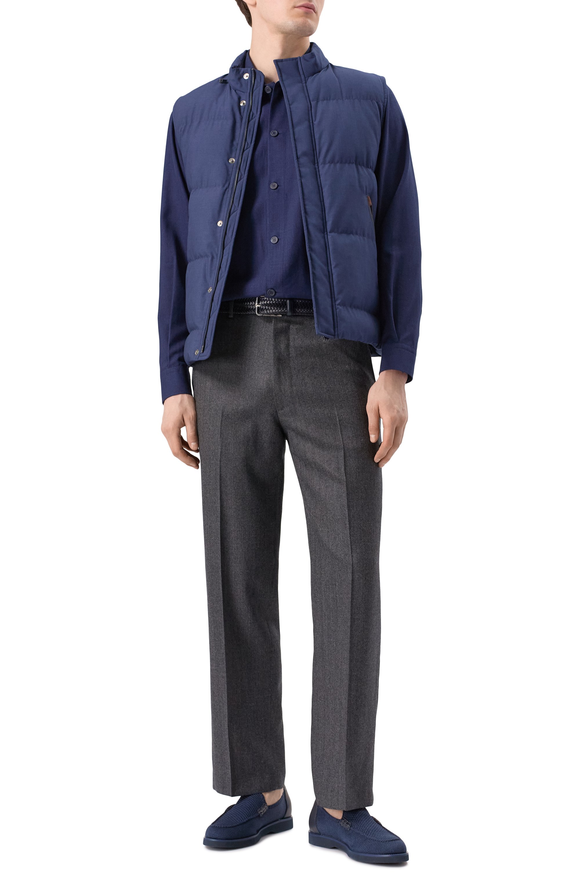 Текстильные лоферы DOUCAL'S синего цвета по цене 56250 руб., арт. DU3380P0TEPZ658B, фото 2 Текстильные лоферы DOUCAL'S, арт. DU3380P0TEPZ658B, фото 2