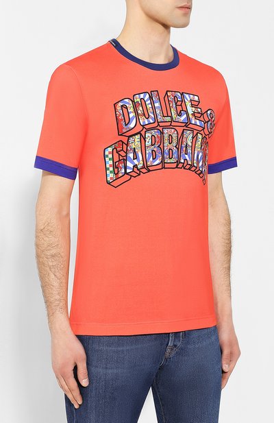 Хлопковая футболка  DOLCE & GABBANA, арт. G8HV4T/HH7QP, фото 3