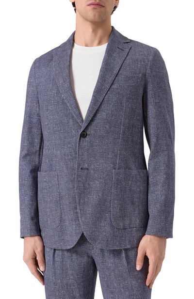 Хлопковый пиджак CIRCOLO 1901 синего цвета по цене 63400 руб., арт. CN4776, фото 5 Хлопковый пиджак CIRCOLO 1901, арт. CN4776, фото 5