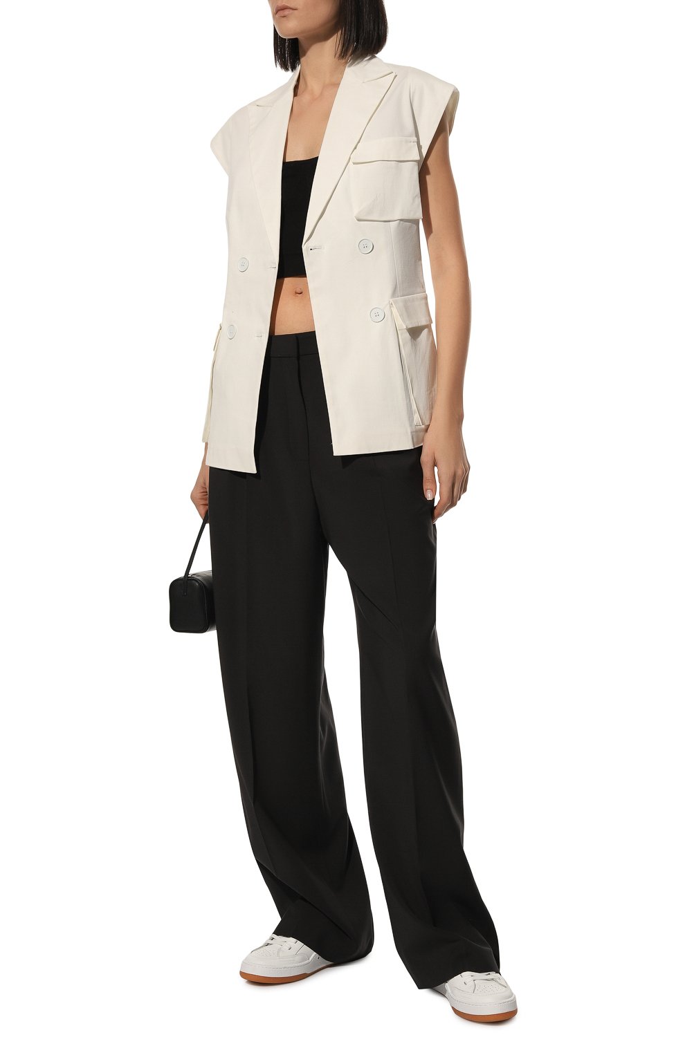 Хлопковый жилет TELA молочного цвета по цене 39950 руб., арт. 08 0447 01 9590, фото 2 Хлопковый жилет TELA, арт. 08 0447 01 9590, фото 2