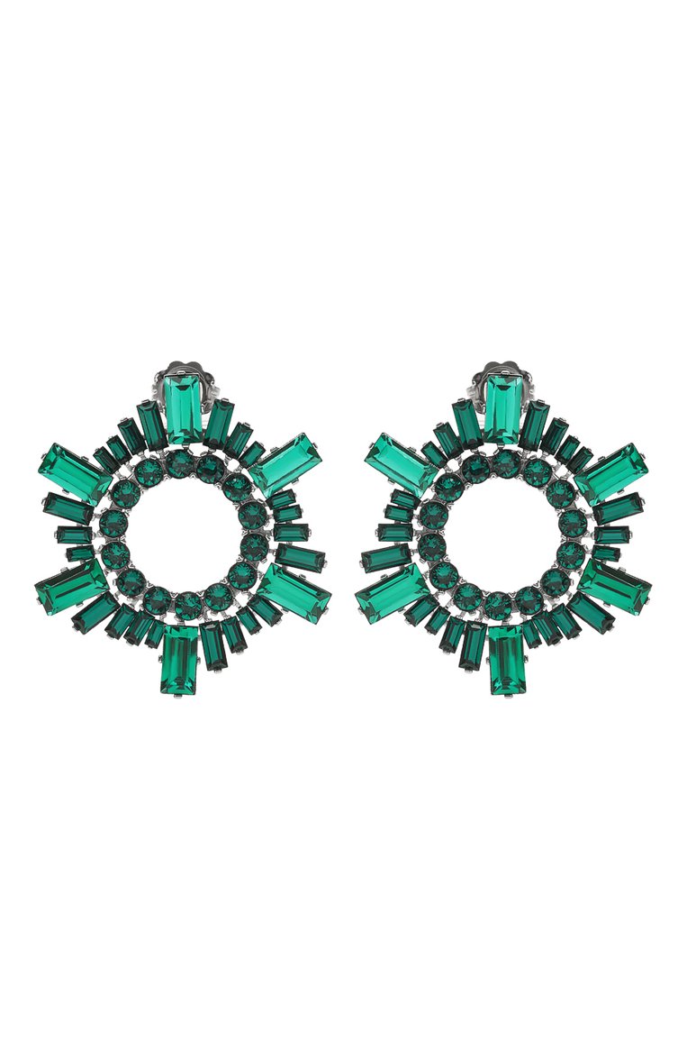 Женские серьги AMINA MUADDI зеленого цвета, арт. MINI BEGUM EARRINGS | Фото 1 (Нос: Не проставлено; Региональные ограничения белый список (Axapta Mercury): Не проставлено; Материал: Металл)