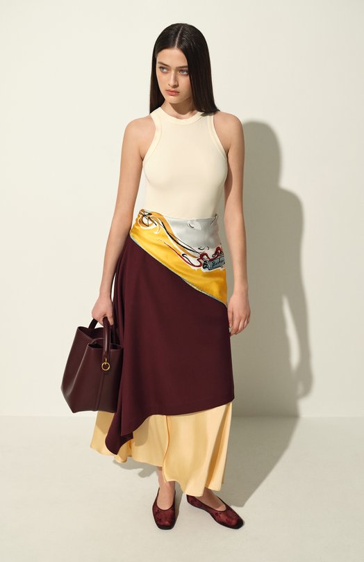 Шерстяная юбка Bottega Veneta 832869/V5C60 Бордовый  832869/V5C60 Фото 7