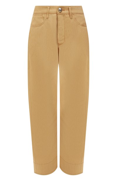 Женские брюки из хлопка и льна JIL SANDER, арт. JSWU316805-WU250200