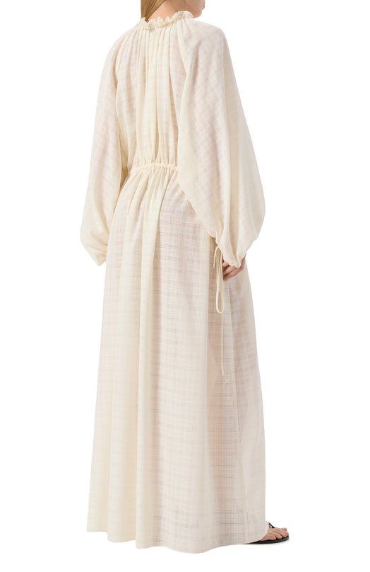 Платье из вискозы и шерсти Vika Gazinskaya SS25-13245 Кремовый  SS25-13245 Фото 4