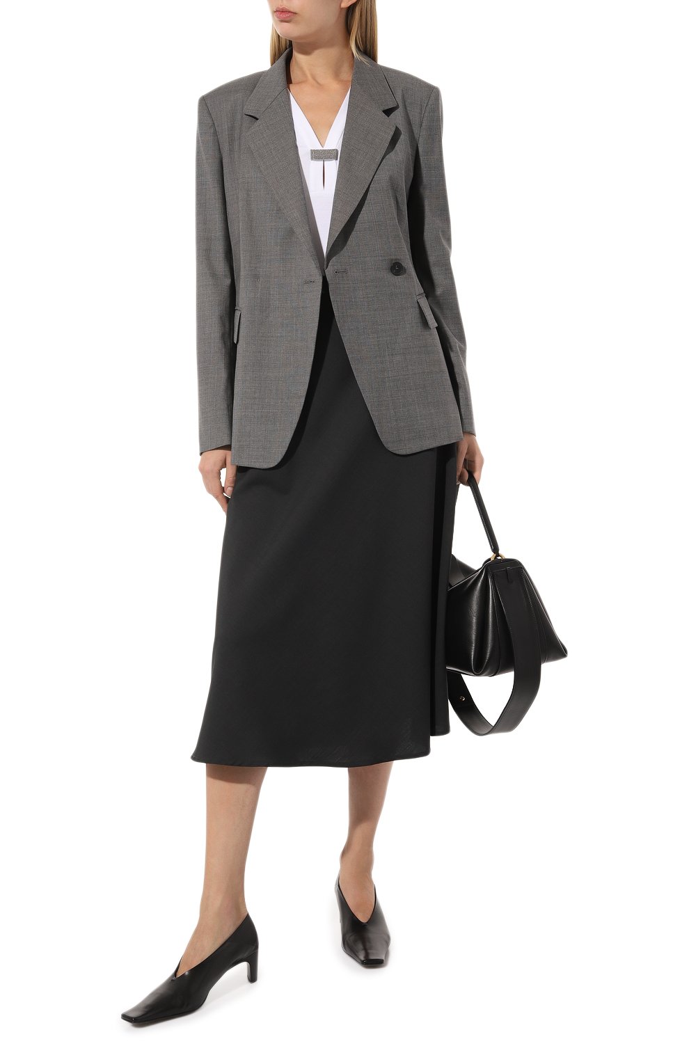 Хлопковый топ BRUNELLO CUCINELLI белого цвета по цене 65450 руб., арт. MPTC8BJ902, фото 2 Хлопковый топ BRUNELLO CUCINELLI, арт. MPTC8BJ902, фото 2