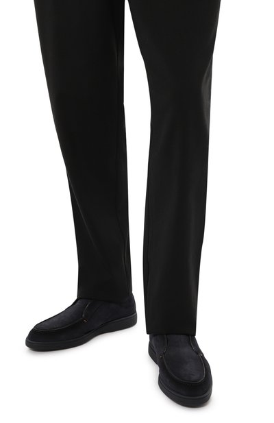 Замшевые ботинки detroit SANTONI темно-синего цвета по цене 79150 руб., арт. MGDG1782300TASH6, фото 3 Замшевые ботинки detroit SANTONI, арт. MGDG1782300TASH6, фото 3