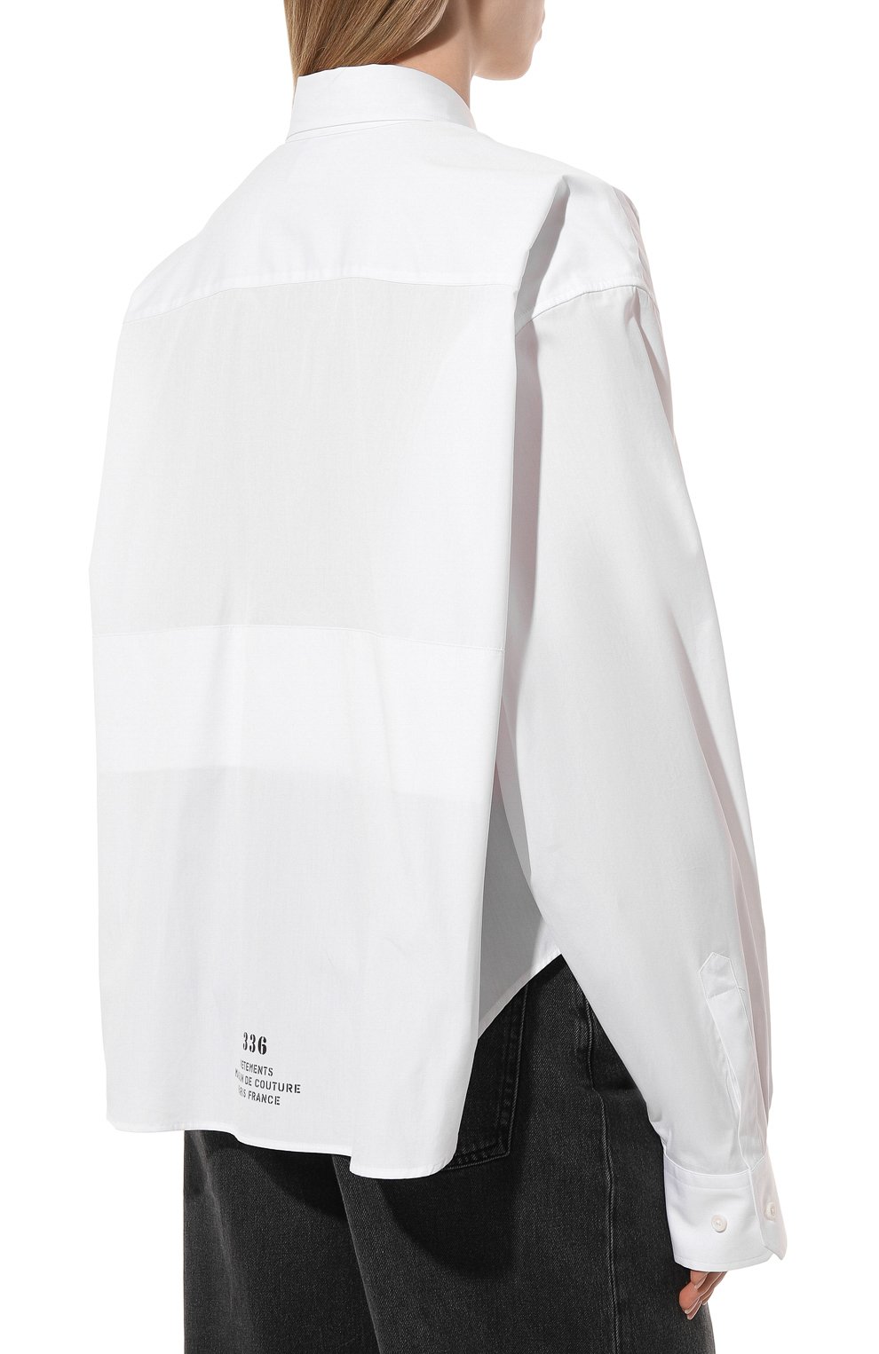 Хлопковая рубашка VETEMENTS, арт. UE64SH130W, фото 4