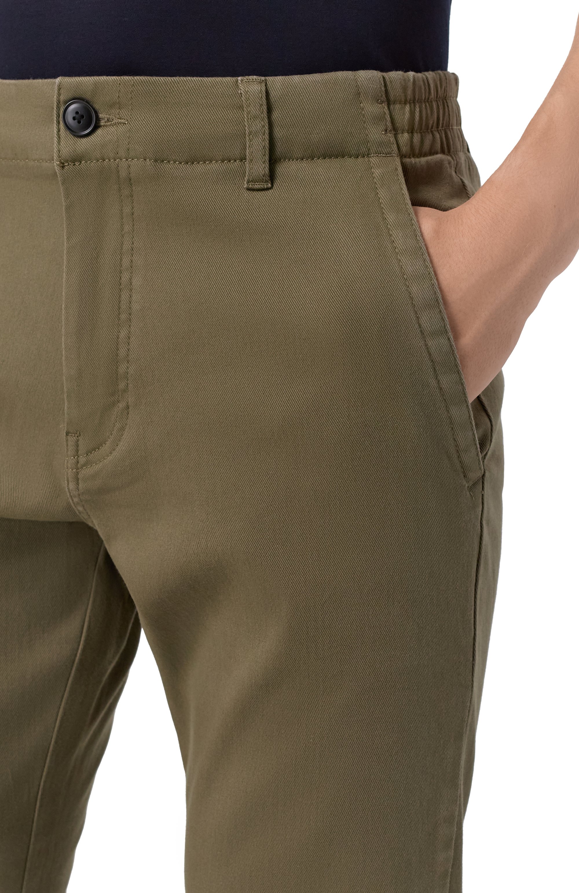 Брюки из хлопка и лиоцелла BOSS ORANGE хаки цвета по цене 17950 руб., арт. 50542986, фото 5 Брюки из хлопка и лиоцелла BOSS ORANGE, арт. 50542986, фото 5