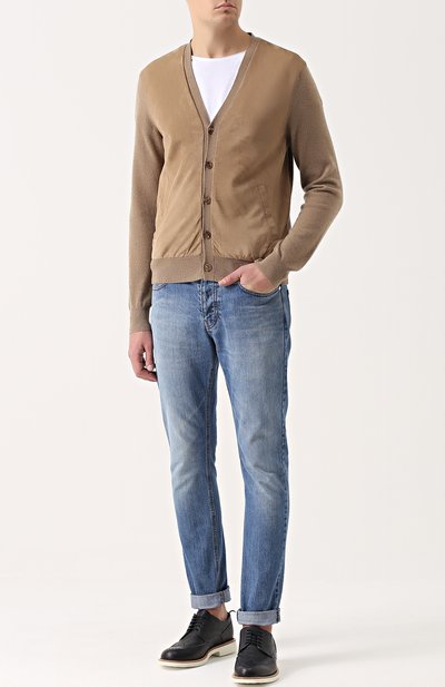 Кашемировый кардиган с отделкой из натуральной замши RALPH LAUREN бежевого цвета по цене 249500 руб., арт. P44/XZ3T7/XY3UN, фото 2 Кашемировый кардиган с отделкой из натуральной замши RALPH LAUREN, арт. P44/XZ3T7/XY3UN, фото 2