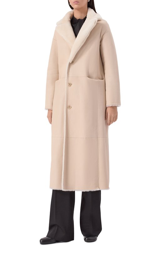 Двусторонняя дубленка Kiton D60672K0546F02 Кремовый  D60672K0546F02 Фото 6