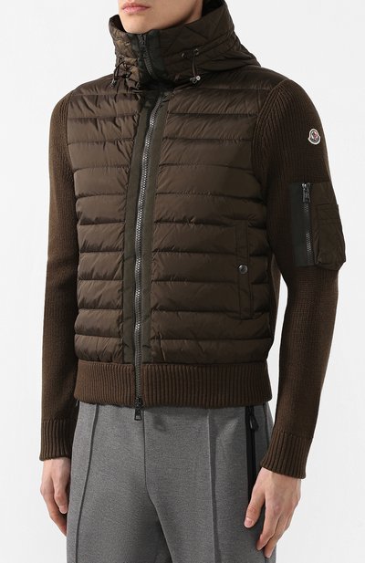 Кардиган на молнии с утепленной вставкой и капюшоном MONCLER, арт. D2-091-94028-00-94789, фото 3