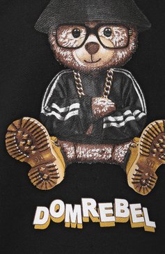 Женский хлопковый свитшот DOMREBEL черного цвета, арт. NY BEAR (CARRY-0VER)/SWEATSHIRT | Фото 5 (Рукава: Длинные; Длина (для топов): Стандартные; Материал сплава: Проставлено; Материал внешний: Хлопок; Стили: Спорт-шик; Драгоценные камни: Проставлено; Женское Кросс-КТ: Свитшот-одежда)