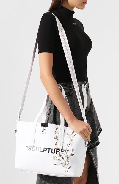 Сумка-тоут sculpture OFF-WHITE белого цвета по цене 115000 руб., арт. 0WNA025R197790850110, фото 5 Сумка-тоут sculpture OFF-WHITE, арт. 0WNA025R197790850110, фото 5