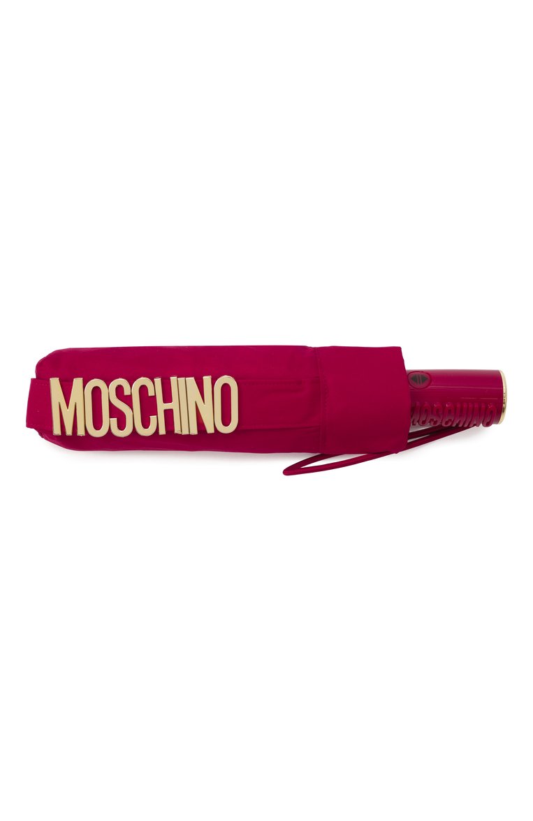 Женский складной зонт MOSCHINO фуксия цвета, арт. 8983 0PENCL0SE | Фото 4 (Материал: Синтетический материал, Текстиль, Металл; Нос: Не проставлено)