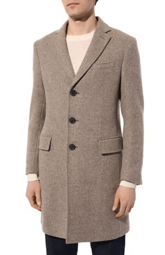 Мужской шерстяное пальто ZEGNA светло-бежевого цвета, арт. 4GJ3G0/689729A6 | Фото 3 (Длина (верхняя одежда): До середины бедра; Драгоценные камни: Проставлено; Материал внешний: Шерсть; Материал сплава: Проставлено; Рукава: Длинные; Стили: Кэжуэл; Мужское Кросс-КТ: пальто-верхняя одежда; 1-2-бортные: Однобортные)