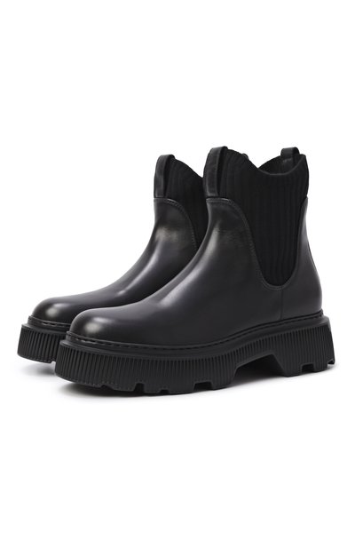 Женские кожаные челси SANTONI, арт. WTCG71705NERTDYL