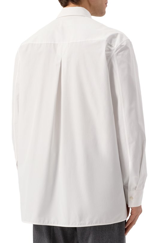 Хлопковая рубашка Jil Sander J24DL0113/J45001 Белый  J24DL0113/J45001 Фото 4