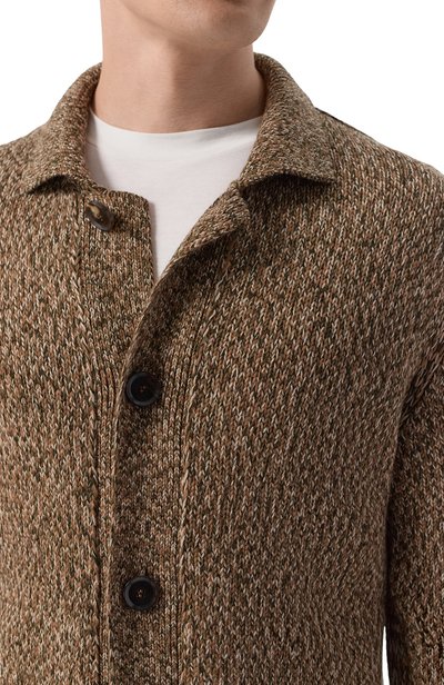 Шерстяной кардиган BRIONI коричневого цвета по цене 293000 руб., арт. UMQW0L/0EK10, фото 5 Шерстяной кардиган BRIONI, арт. UMQW0L/0EK10, фото 5