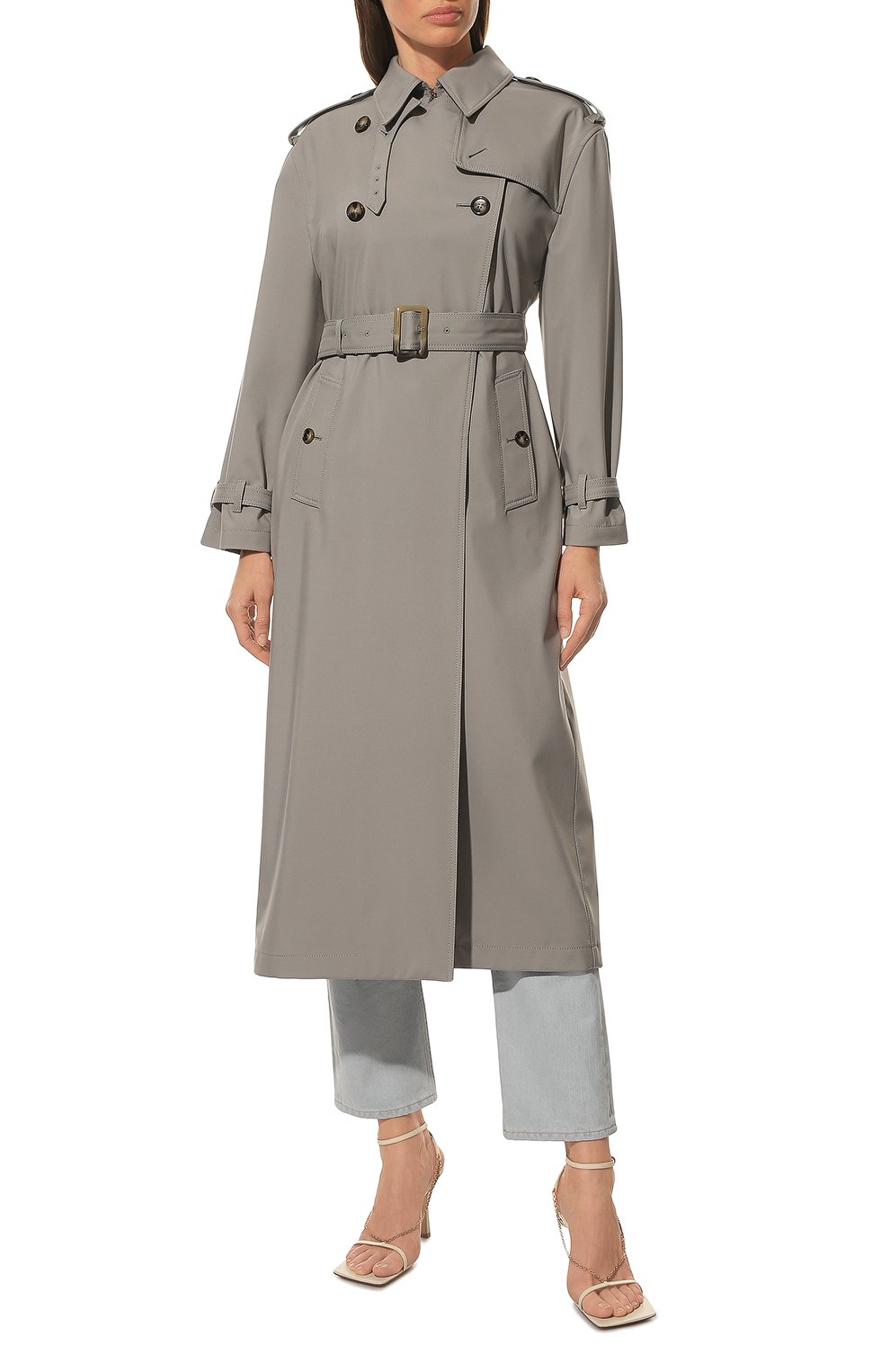 Тренч ULYANA SERGEENKO серого цвета по цене 320000 руб., арт. MNL001SS22Ornella (4366т21), фото 3 Тренч ULYANA SERGEENKO, арт. MNL001SS22Ornella (4366т21), фото 3