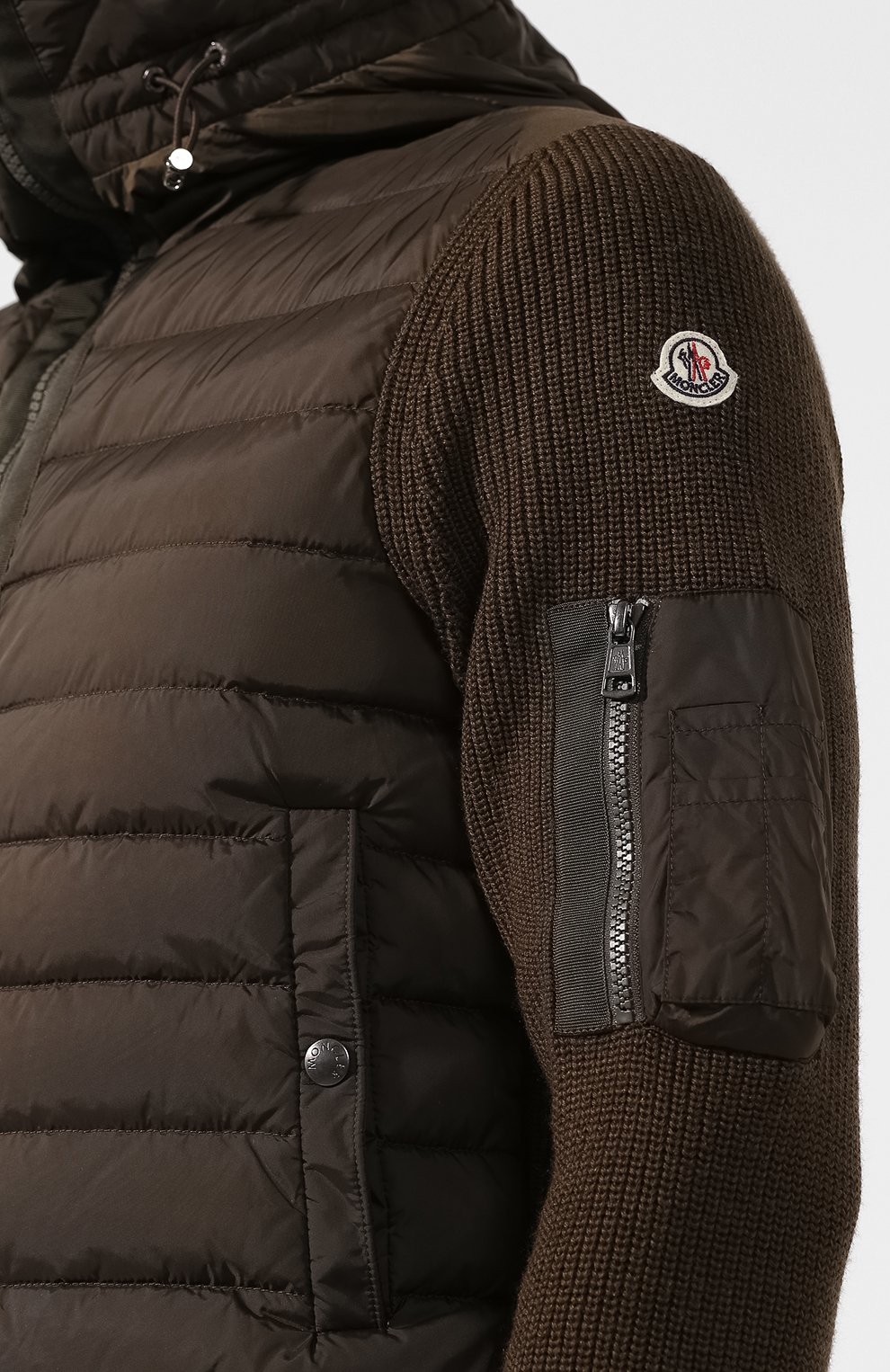 Кардиган на молнии с утепленной вставкой и капюшоном MONCLER, арт. D2-091-94028-00-94789, фото 5
