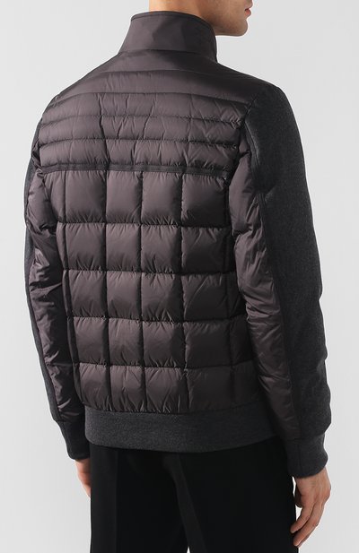 Утепленный бомбер aramis на молнии с воротником-стойкой MONCLER серого цвета по цене 71800 руб., арт. D2-091-40308-85-53227, фото 4 Утепленный бомбер aramis на молнии с воротником-стойкой MONCLER, арт. D2-091-40308-85-53227, фото 4