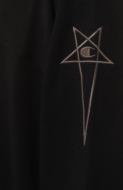 Хлопковая толстовка rick owens x champion jumbo windbreaker RICK OWENS, арт. CM01D0467/CHFE, фото 5