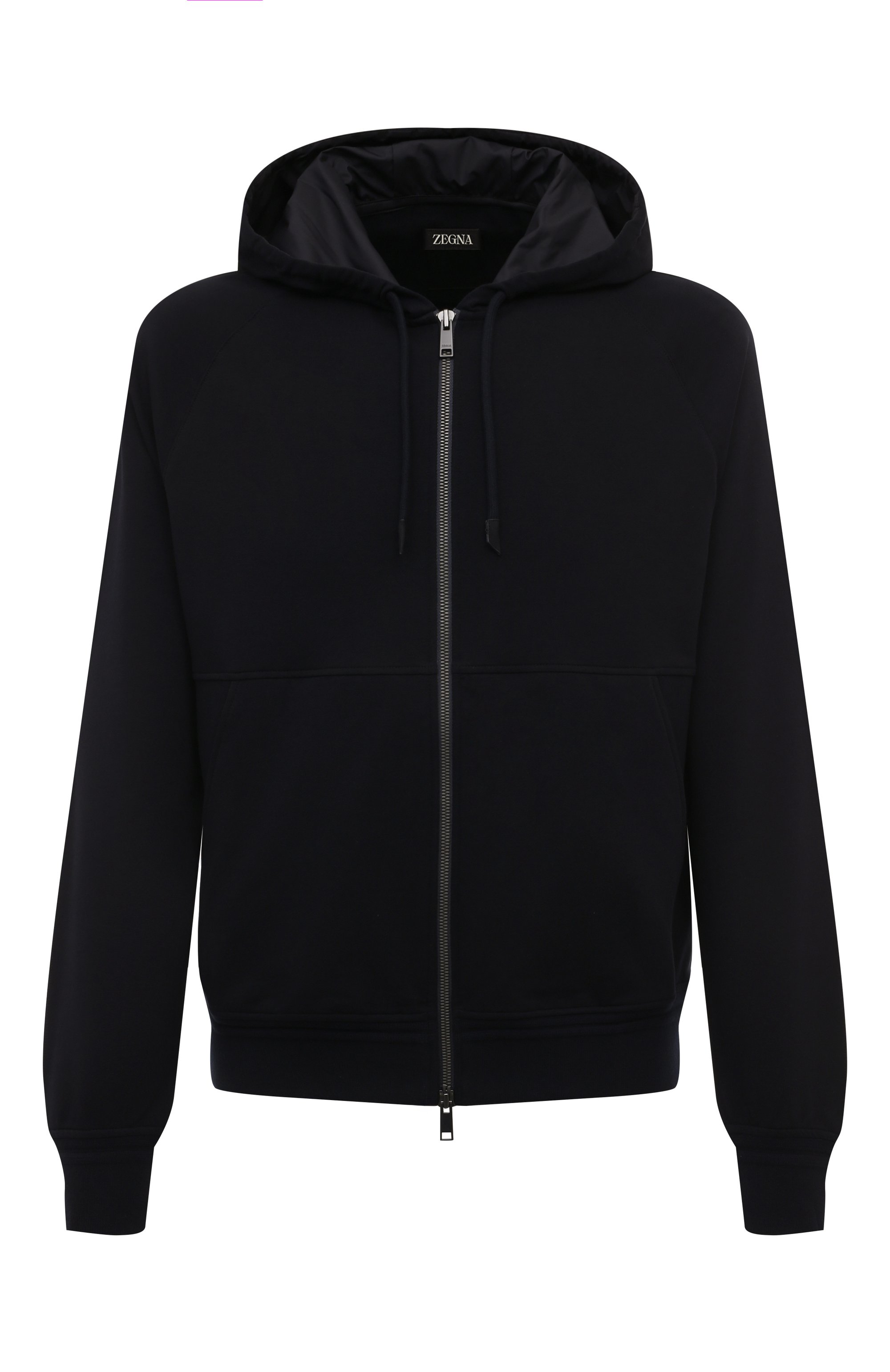 Хлопковая толстовка ZEGNA темно-синего цвета по цене 99500 руб., арт. UD553A7/D859, фото 1 Хлопковая толстовка ZEGNA, арт. UD553A7/D859, фото 1