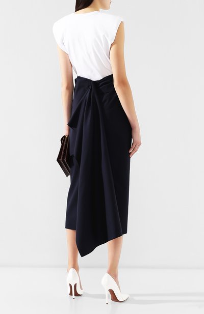Юбка из смеси хлопка и шерсти DRIES VAN NOTEN темно-синего цвета по цене 55000 руб., арт. 191-30824-7286, фото 2 Юбка из смеси хлопка и шерсти DRIES VAN NOTEN, арт. 191-30824-7286, фото 2