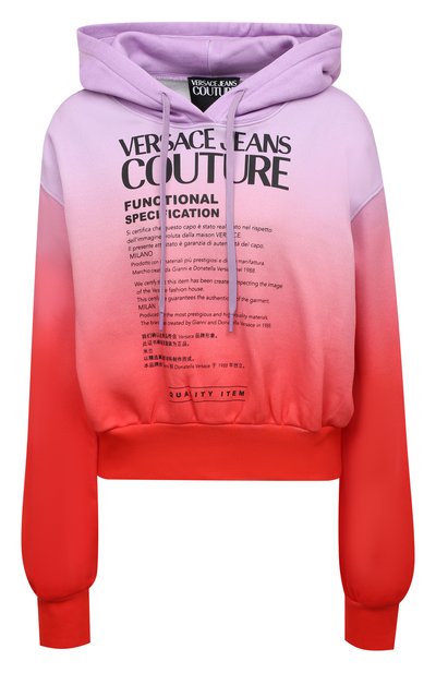 Женский хлопковое худи VERSACE JEANS COUTURE, арт. 72HAIP05-72DP314 14 DEGRADE 0RGANIC C0TT0N HEAVY F