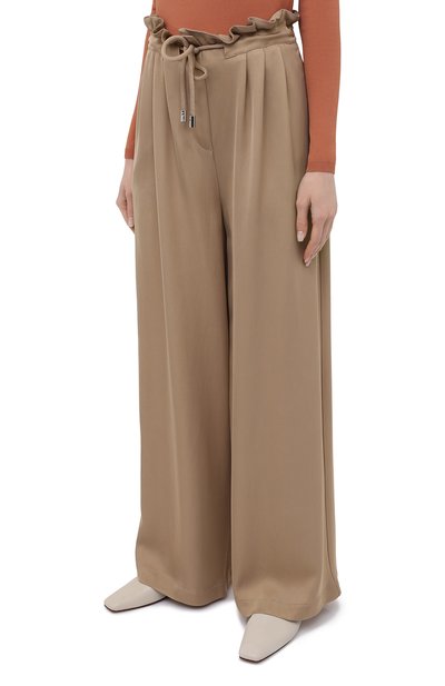 Брюки из вискозы EMPORIO ARMANI бежевого цвета по цене 45850 руб., арт. 3K2P88/2N7RZ, фото 3 Брюки из вискозы EMPORIO ARMANI, арт. 3K2P88/2N7RZ, фото 3
