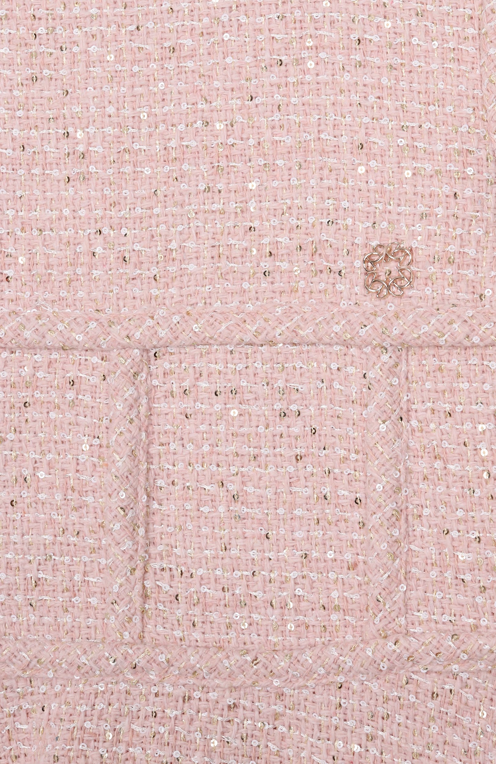 Твидовое платье ELIE SAAB KIDS розового цвета по цене 94000 руб., арт. EFAB128 V1/TS1129_001, фото 3 Твидовое платье ELIE SAAB KIDS, арт. EFAB128 V1/TS1129_001, фото 3